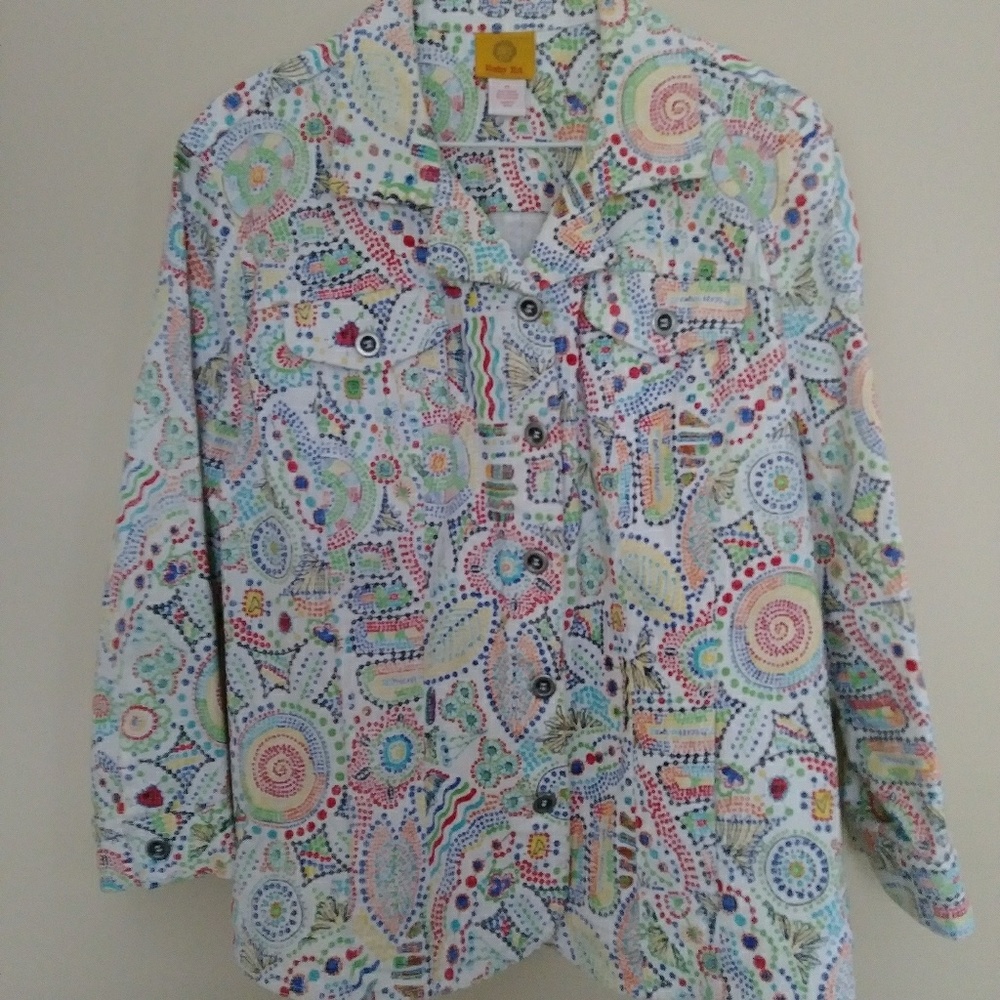Ruby Road casual jacket Sz 16 Fun and colorful